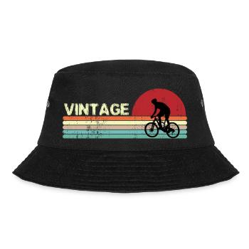 Vintage Birthday retro sunset design - Bucket Hat - black - Front - Lela (165cm)
