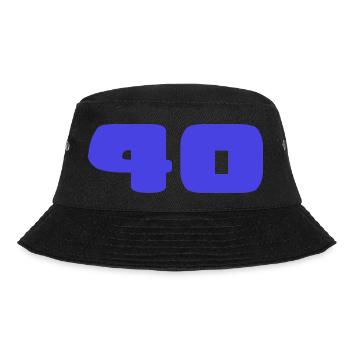 40. 40 YEARS. 40th ANNIVERSARY. BIRTHDAY 40 YEARS. - Bucket Hat - black - Front - Lela (165cm)