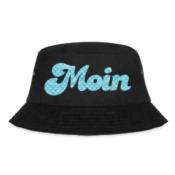 Moin Schuppen Schnörkel Handschrift nordisch Meer - Bucket Hat - Schwarz - Vorne - Lela (165cm)