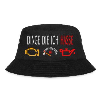 Dinge die ich hasse - Auto - Tuning - Cartuning - Bucket Hat - Schwarz - Vorne - Lela (165cm)