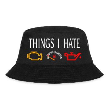 Things I Hate - Tuning - Cartuning - Auto - Bucket Hat - Schwarz - Vorne - Lela (165cm)