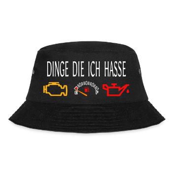 Dinge die ich hasse - Auto - Tuning - Cartuning - Bucket Hat - Schwarz - Vorne - Lela (165cm)