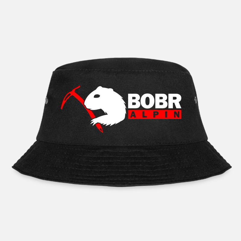 Bobr Alpin Logo - Bucket Hat - Schwarz