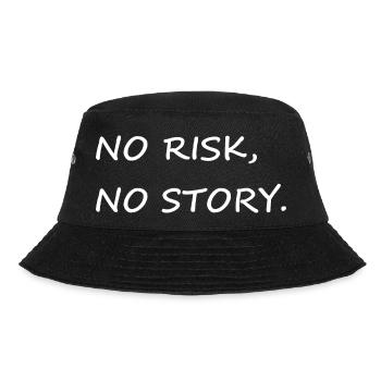 NO RISK NO STORY lettres de police blanches en blanc - Bob - noir - Devant - Lela (165cm)