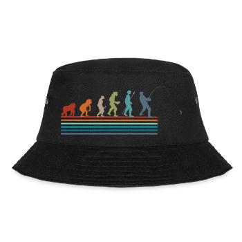 Vintage Fisherman Retro Evolution - Bucket Hat - Schwarz - Vorne - Lela (165cm)