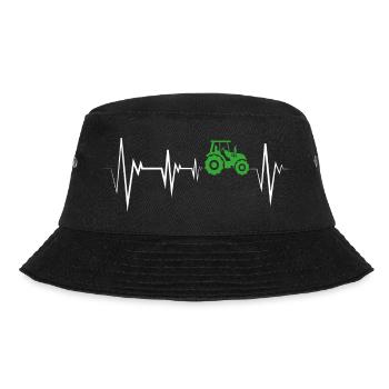 Herzschlag Traktor Bauer - Bucket Hat - Schwarz - Vorne - Lela (165cm)