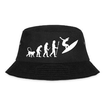 Evolution of surfing - Bucket Hat - black - Front - Lela (165cm)
