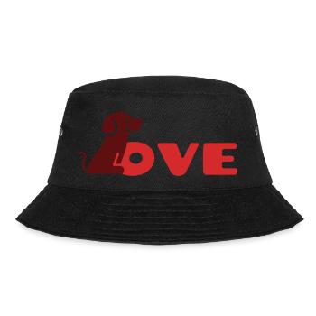 "My Dog Is My Valentine " - Bucket Hat - black - Front - Lela (165cm)
