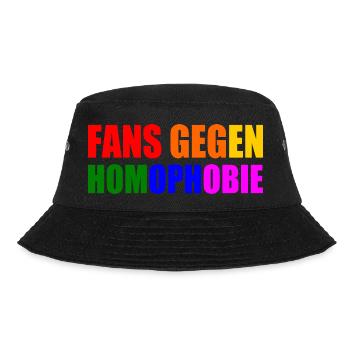 fans gegen homophobie - Bucket Hat - Schwarz - Vorne - Lela (165cm)