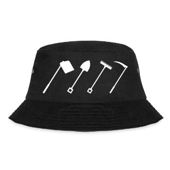 Bauernhof Werkzeuge - Bucket Hat - Schwarz - Vorne - Lela (165cm)