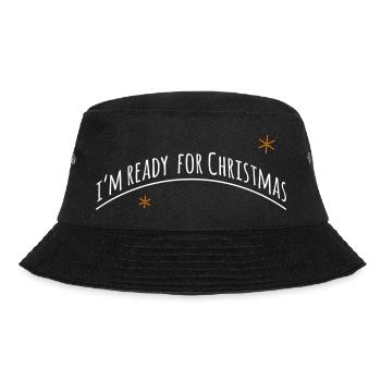 now im ready for christmas > Vectorgraphic - Bucket Hat - black - Front - Lela (165cm)