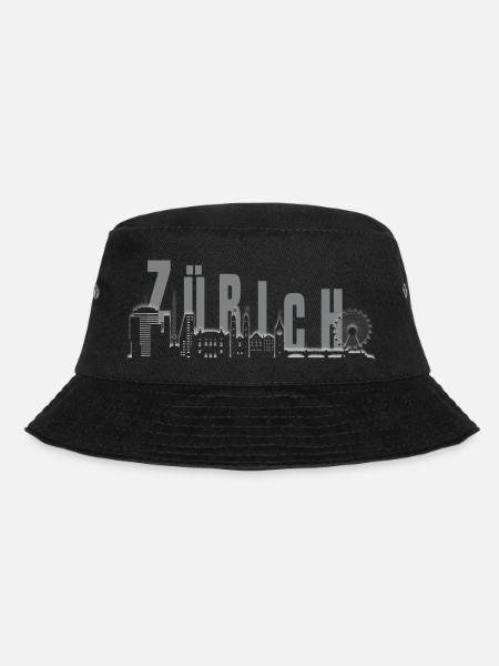 Zürich Skyline - Bucket Hat - Schwarz