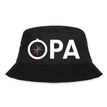 Opa Großvater Kompass Expedition Geschenkidee - Bucket Hat - Schwarz - Vorne - Lela (165cm)