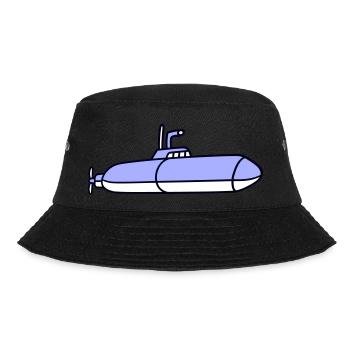U-Boot Unterseeboot Tauchgang Tauchboot Kapitän - Bucket Hat - Schwarz - Vorne - Lela (165cm)