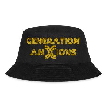 Lustige Generation Ängstlich Sarkasmus Humor Textdesign - Bucket Hat - Schwarz - Vorne - Lela (165cm)