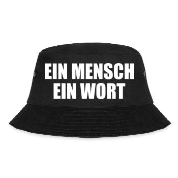 ein mensch ein wort - Bucket Hat - Schwarz - Vorne - Lela (165cm)