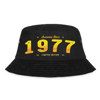 Vintage 1977 Limited Edition - 48th Birthday - Bucket Hat - black - Front - Lela (165cm)