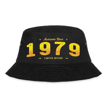 Jahrgang 1979 - Genial seit 1979 46. Geburtstag - Bucket Hat - Schwarz - Vorne - Lela (165cm)
