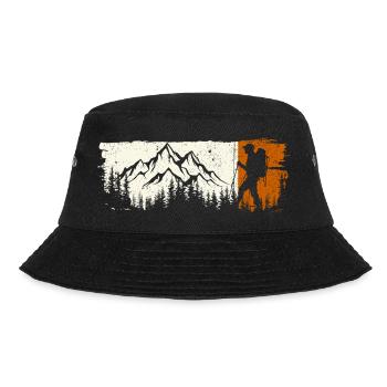 Mountain Explorer Silhouette T-Shirt - Bucket Hat - Schwarz - Vorne - Lela (165cm)