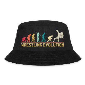 Wrestling-Evolution-Kunstwerk - Bucket Hat - Schwarz - Vorne - Lela (165cm)