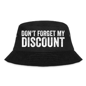 Vergessen Sie nicht, meinen Rabatt für ältere Mens - Bucket Hat - Schwarz - Vorne - Lela (165cm)