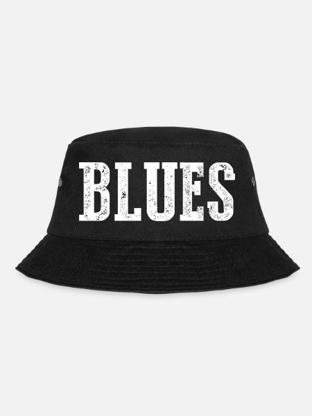 Vintage Blues Typografie Design - Bucket Hat - Schwarz