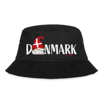 Danmark Schriftzug Gnom Dänemark Flagge - Bucket Hat - Schwarz - Vorne - Lela (165cm)