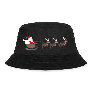 Sea Otter Cartoon Christmas Gift - Bucket Hat - black - Front - Lela (165cm)