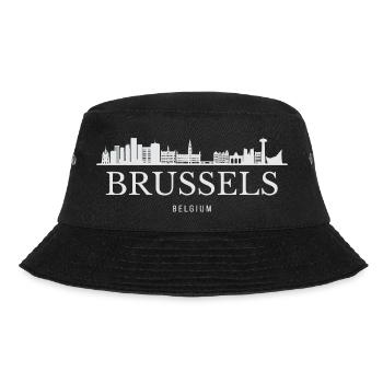 Brussels skyline, Brussels Belgium - Bucket Hat - black - Front - Lela (165cm)