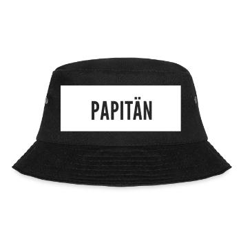 Papitän Vatertag bester Papa Anker - Bucket Hat - Schwarz - Vorne - Lela (165cm)