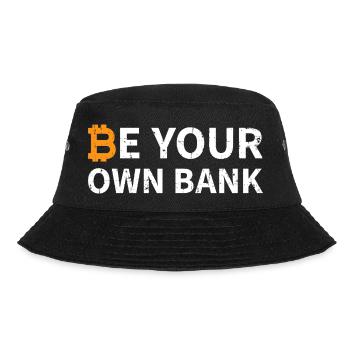 Be Your Own Bank Bitcoin - Bucket Hat - Schwarz - Vorne - Lela (165cm)