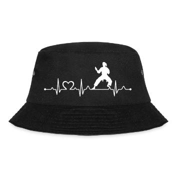 Karate-Herzschlag-EKG Kampfsporttrainer-Workout - Bucket Hat - Schwarz - Vorne - Lela (165cm)