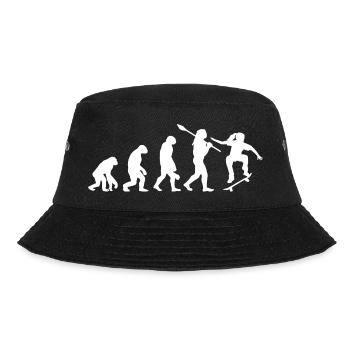 Skateboarding Evolution Skater Streetwear-Spieler - Bucket Hat - Schwarz - Vorne - Lela (165cm)