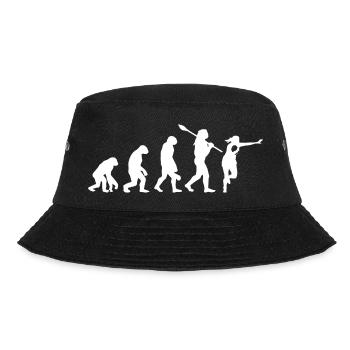 Evolution Of Man Rugby Player Silhouette - Bucket Hat - black - Front - Lela (165cm)