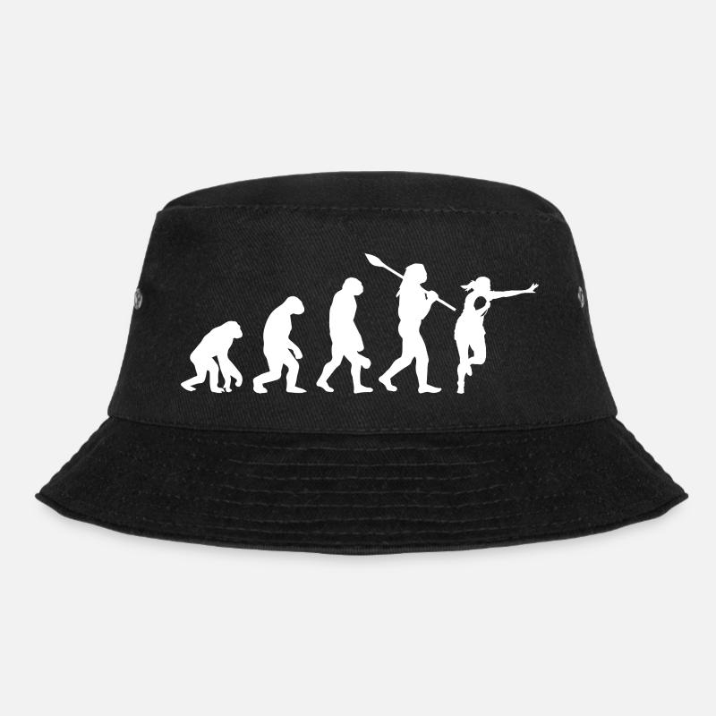 Evolution des Mannes Rugbyspieler-Silhouette - Bucket Hat - Schwarz
