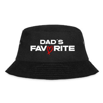 Dad's Favorite Heart Logo - Bucket Hat - black - Front - Lela (165cm)