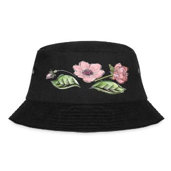 Blütenranke - Bucket Hat - Schwarz - Vorne - Lela (165cm)