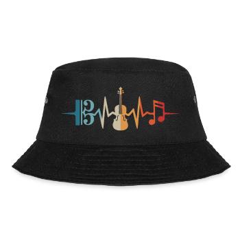 Viola Heartbeat Alto Key Viola Violist - Bucket Hat - black - Front - Lela (165cm)