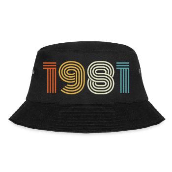 1981 Gift 1981 Vintage 1981 - Bucket Hat - black - Front - Lela (165cm)
