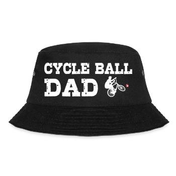 Radball, DAD, Radballer, Hallenradsport, Papa - Bucket Hat - Schwarz - Vorne - Lela (165cm)