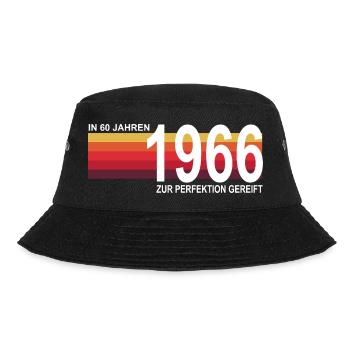 60th Birthday Retro Vintage 1966 Perfection - Bucket Hat - black - Front - Lela (165cm)