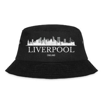 Liverpool Skyline, Liverpool England - Bucket Hat - Schwarz - Vorne - Lela (165cm)