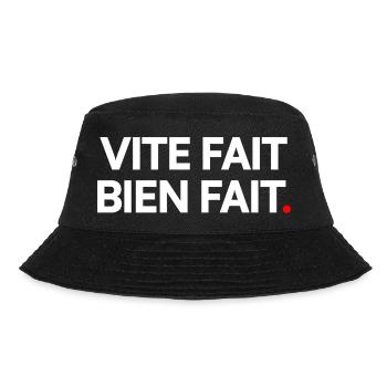 VITE FAIT BIEN FAIT | Expression humour minimalist - Bob - noir - Devant - Lela (165cm)