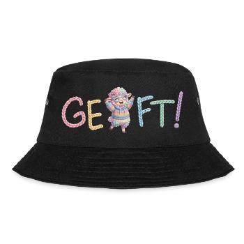 Geschafft! Schaf - Bucket Hat - Schwarz - Vorne - Lela (165cm)