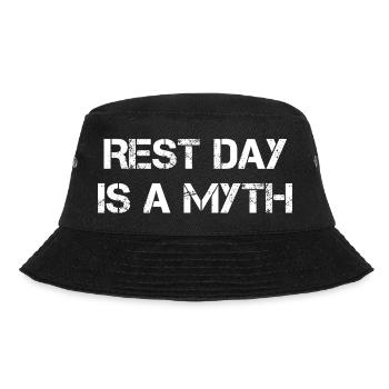 Rest Day Is a Myth - Bucket Hat - black - Front - Lela (165cm)
