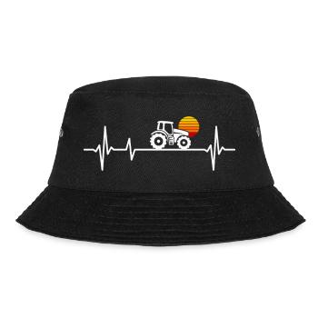 Tractor Heartbeat Farmer Trekker Farmers - Bucket Hat - black - Front - Lela (165cm)