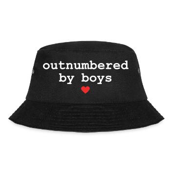 Outnumbered By Boys Mama Funny Mother’s Day - Bucket Hat - black - Front - Lela (165cm)