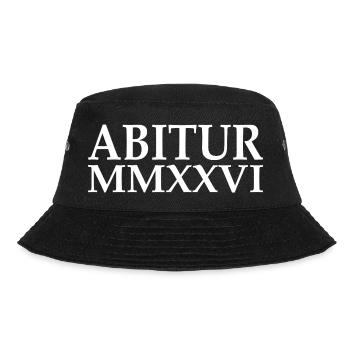 Abi 2026 - ABITUR - Römische Ziffern - Bucket Hat - Schwarz - Vorne - Lela (165cm)