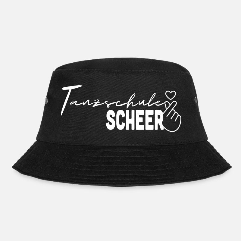 Tanzschule SCHEER heart - white - Bucket Hat - Schwarz