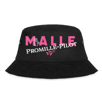 MALLE Promille-Pilot - Bucket Hat - Schwarz - Vorne - Lela (165cm)